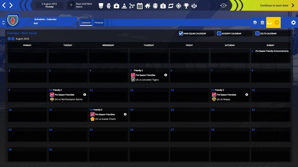 Скриншот из Rugby Union Team Manager 4