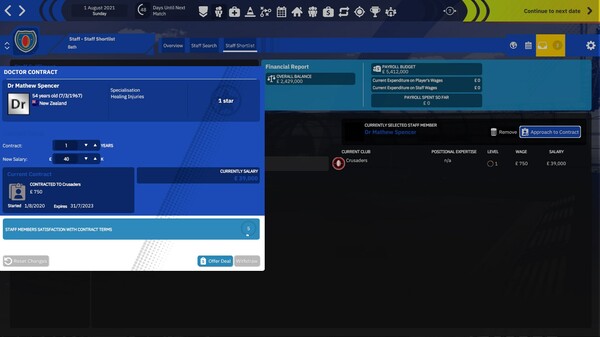 Скриншот из Rugby Union Team Manager 4