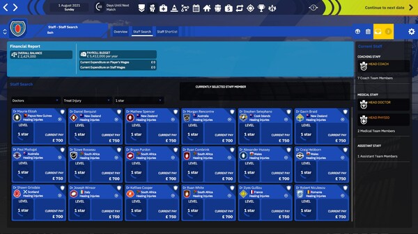 Скриншот из Rugby Union Team Manager 4