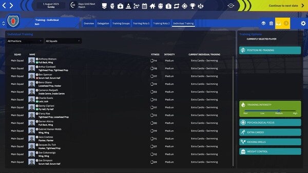 Скриншот из Rugby Union Team Manager 4
