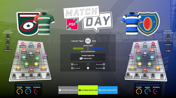 Скриншот из Rugby Union Team Manager 4