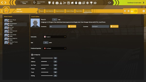 Скриншот из Rugby Union Team Manager 4