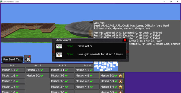 Скриншот из Command Line Mazer