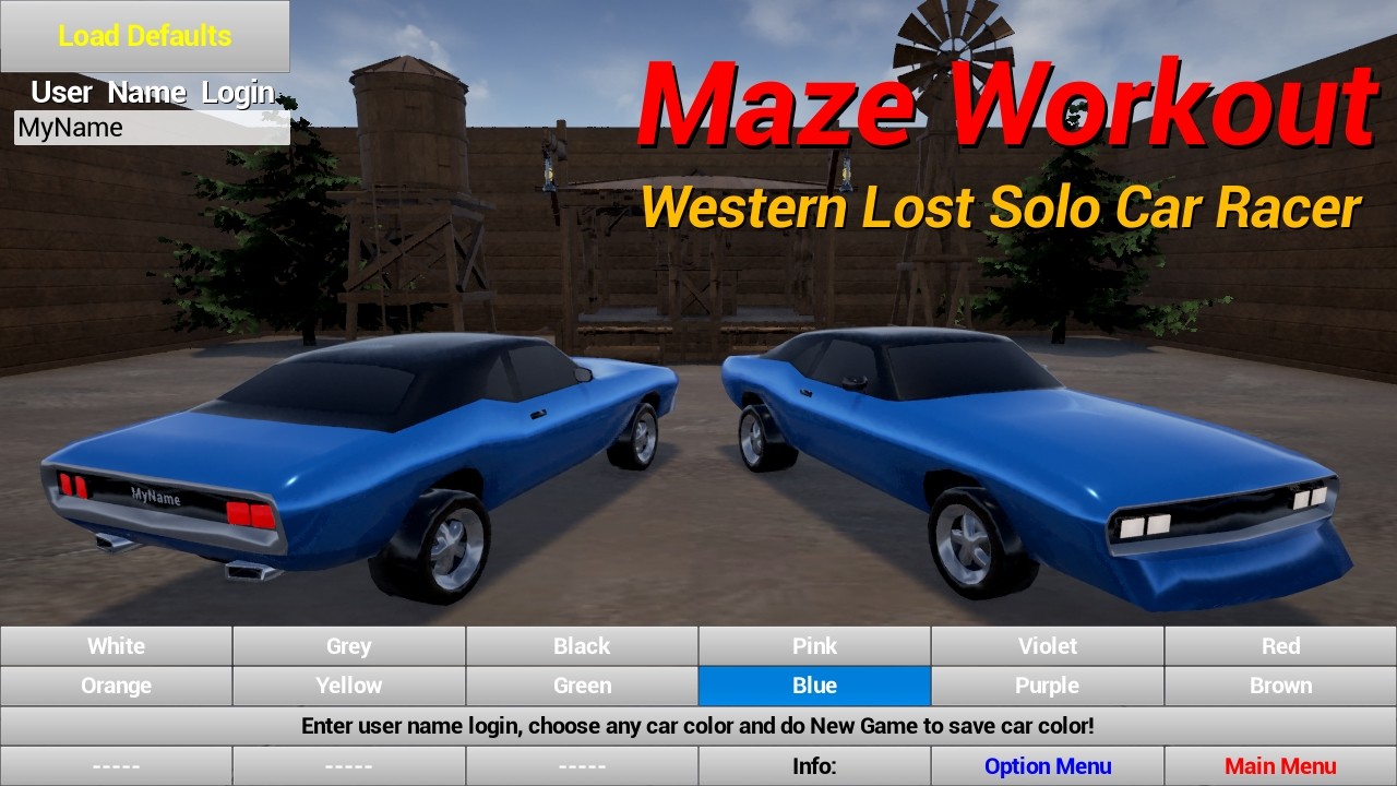 Maze Workout - Western Lost Solo Car Racer #30