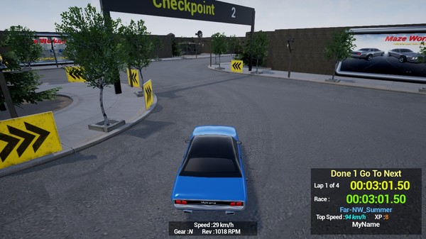 Maze Workout - Western Lost Solo Car Racer