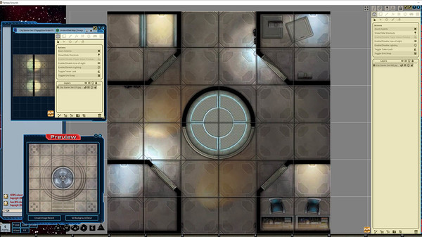 скриншот Fantasy Grounds - Starfinder RPG - Flip-Tiles - City Starter Set 0