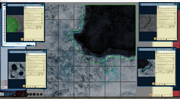 Fantasy Grounds - Starfinder Flip-Tiles - Alien Planet Moonscape Expansion