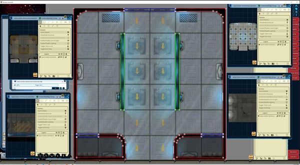 скриншот Fantasy Grounds - Starfinder Flip-Tiles - Space Station Docking Bay Expansion 2
