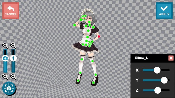 Скриншот из VRM Posing Desktop