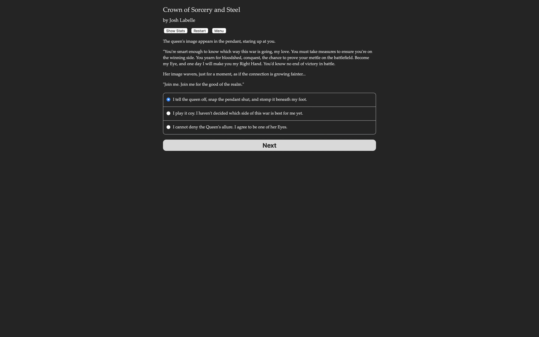 A Crown of Sorcery and Steel screenshot 1