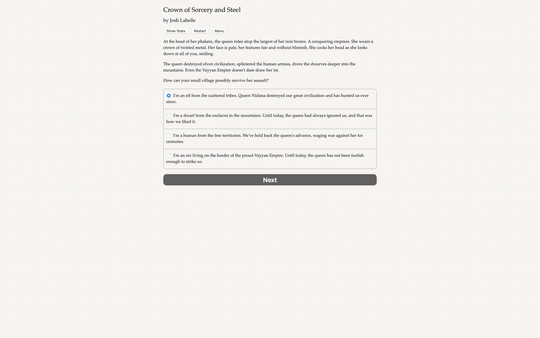 Скриншот из A Crown of Sorcery and Steel Demo