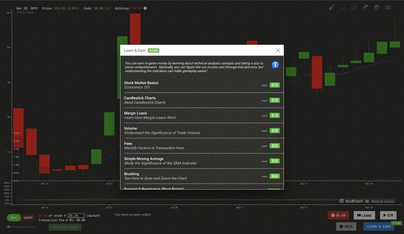 Скриншот из Trade Bots: A Technical Analysis Simulation
