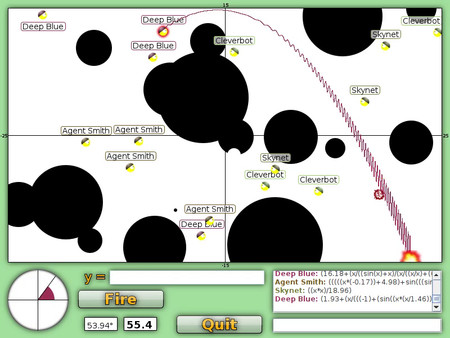 Screenshot of Graphwar