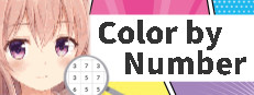Anime Manga Style Girl - Color By Number Pixel Art Coloring 게임 이미지
