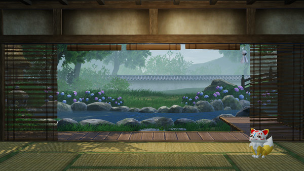 Touken Ranbu Warriors - Honmaru Backdrop "Rainy Season"