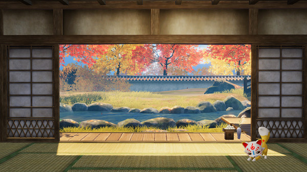 Touken Ranbu Warriors - Honmaru Backdrop "Autumn Leaves"
