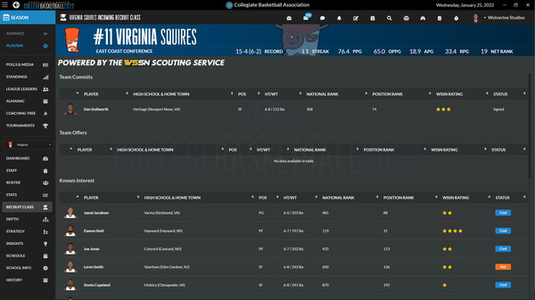 Скриншот из Draft Day Sports: College Basketball 2022