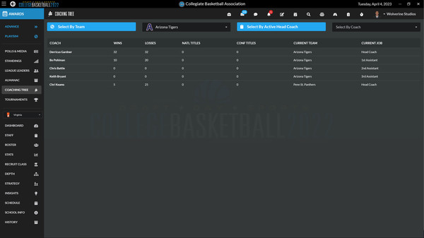 Скриншот из Draft Day Sports: College Basketball 2022