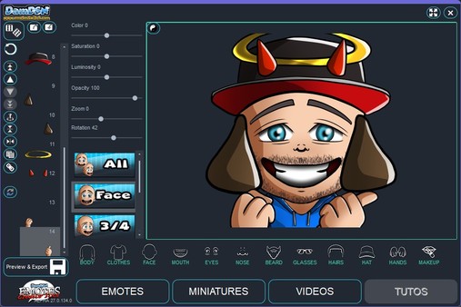 скриншот Emotes creator tool - Hats & Caps 1