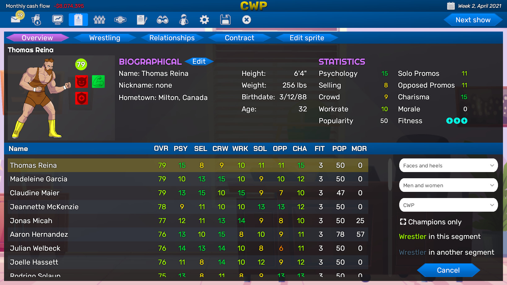 Championship Wrestling Promoter · 스팀