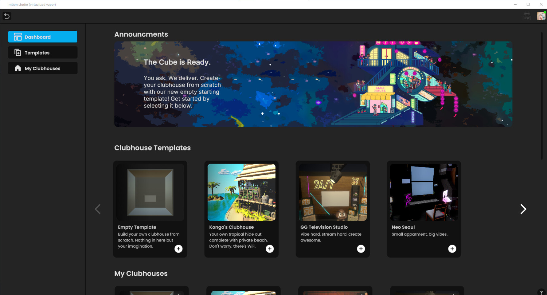 mtion studio screenshot 1