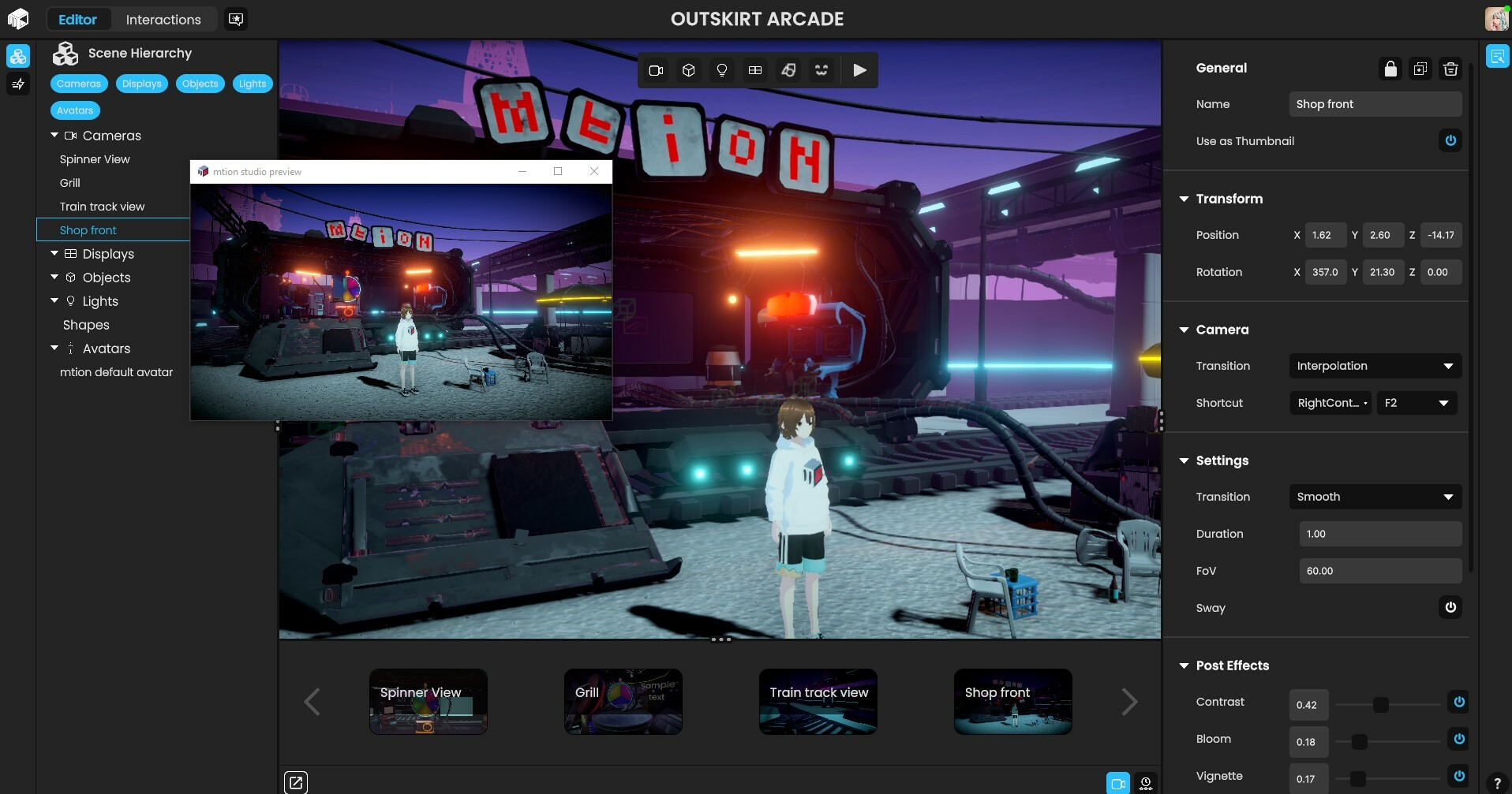 screenshot of mtion studio 6