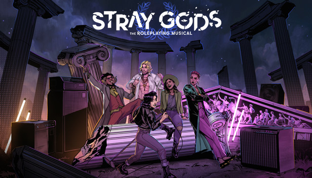 Capsule image of "Stray Gods: The Roleplaying Musical" which used RoboStreamer for Steam Broadcasting