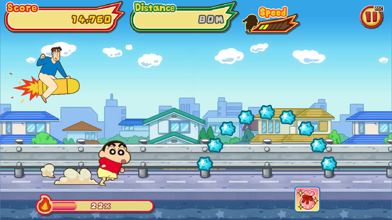 CRAYON SHINCHAN The Storm Called! FLAMING KASUKABE RUNNER!! screenshot 1