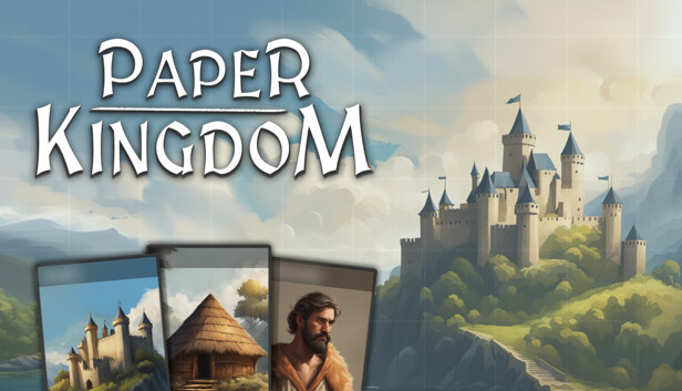 Imagen de la cápsula de "Paper Kingdom" que utilizó RoboStreamer para las transmisiones en Steam