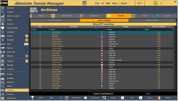 Скриншот из Absolute Tennis Manager Скриншот из Absolute Tennis Manager