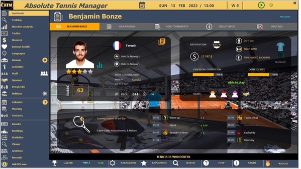 Скриншот из Absolute Tennis Manager Скриншот из Absolute Tennis Manager