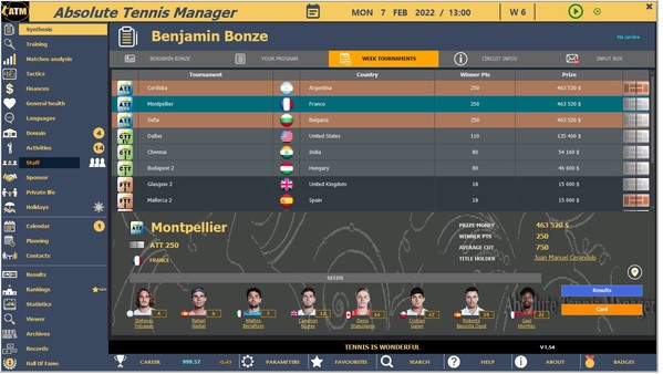 Скриншот из Absolute Tennis Manager Скриншот из Absolute Tennis Manager
