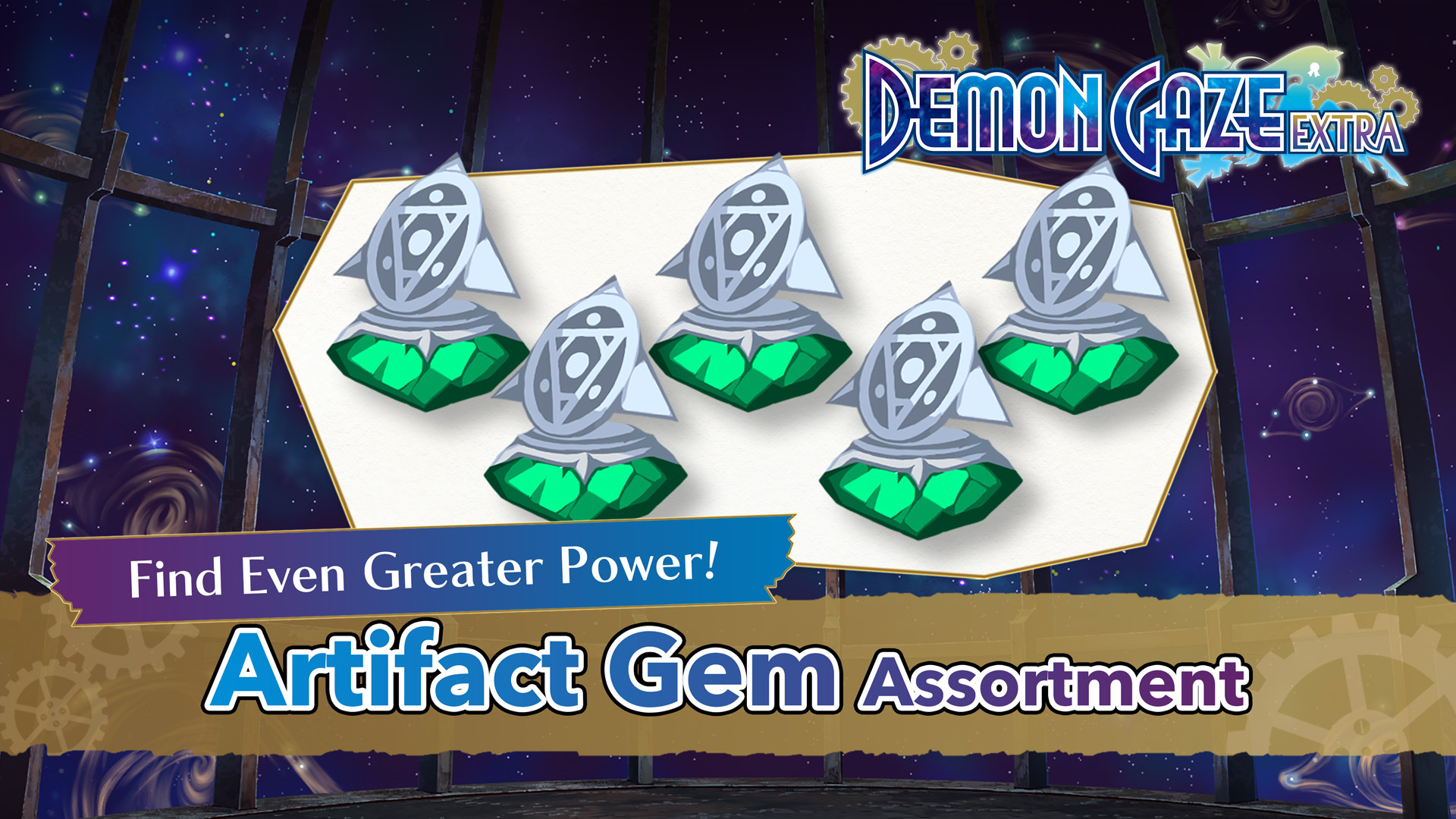 DEMON GAZE EXTRA - Healing Staff & Armor Gem Assortment no Steam