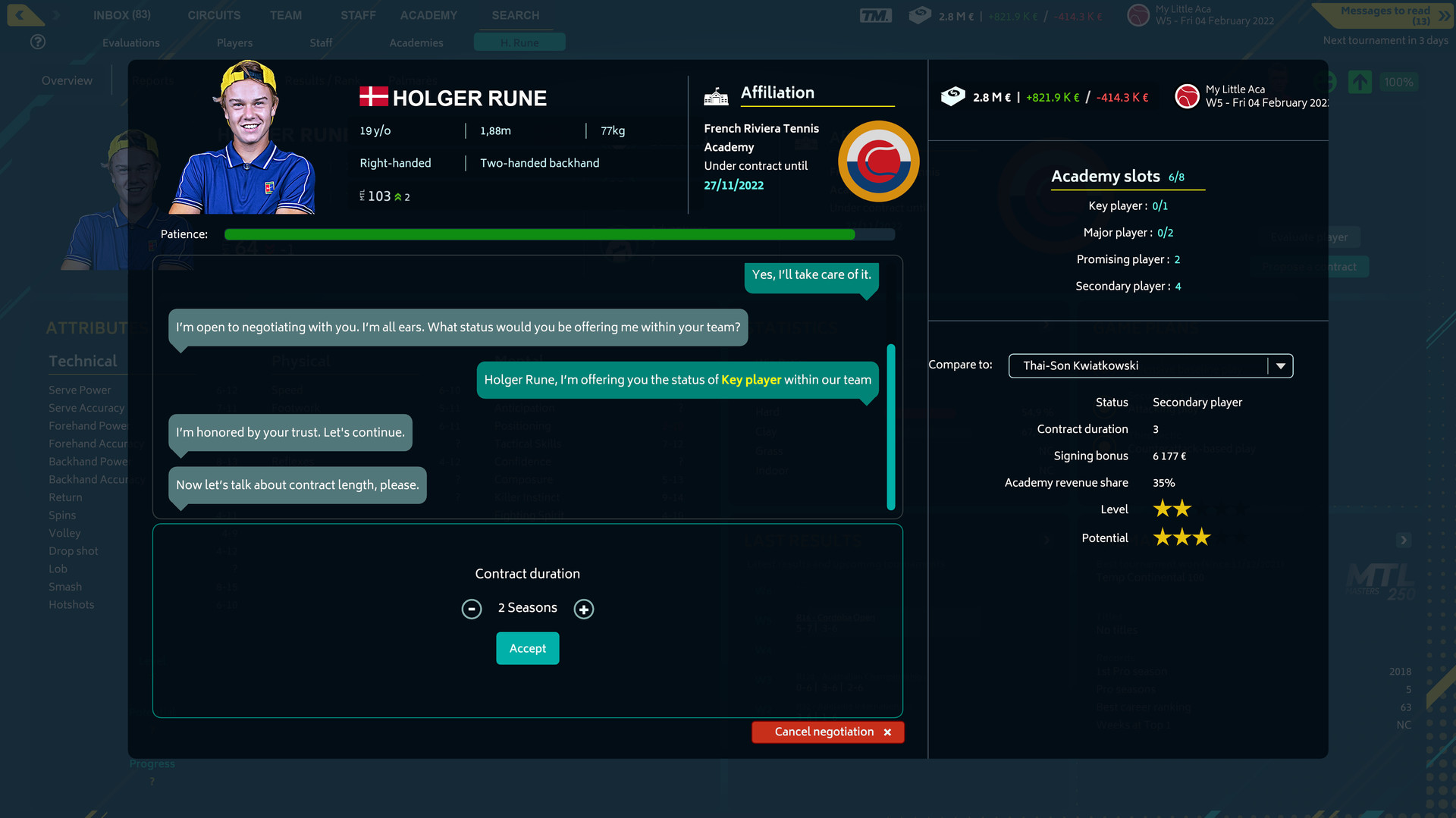 Tennis Manager 2022 - Play&Game