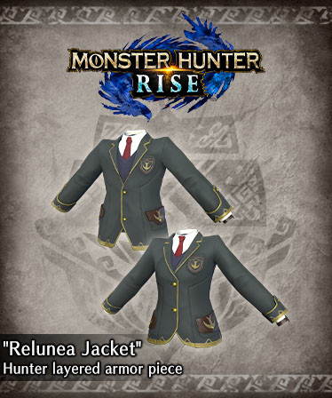Monster Hunter Rise - "Relunea Jacket" Hunter layered armor piece