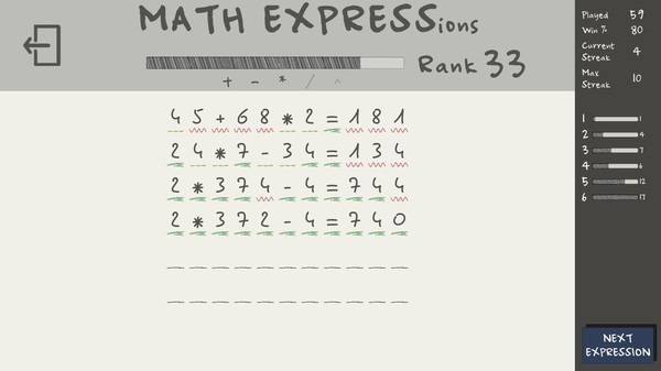 MATH EXPRESSions game for windows Pc 1