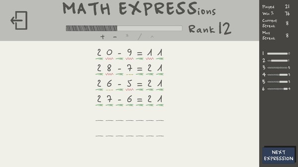 MATH EXPRESSions game for Linux 1
