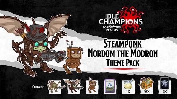 Idle Champions - Steampunk Nordom the Modron Theme Pack
