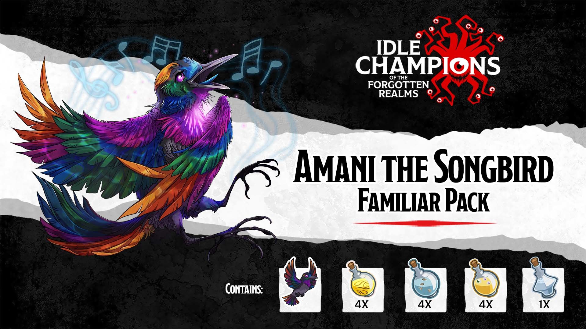 Idle Champions - Amani the Songbird Familiar Pack Featured Screenshot #1