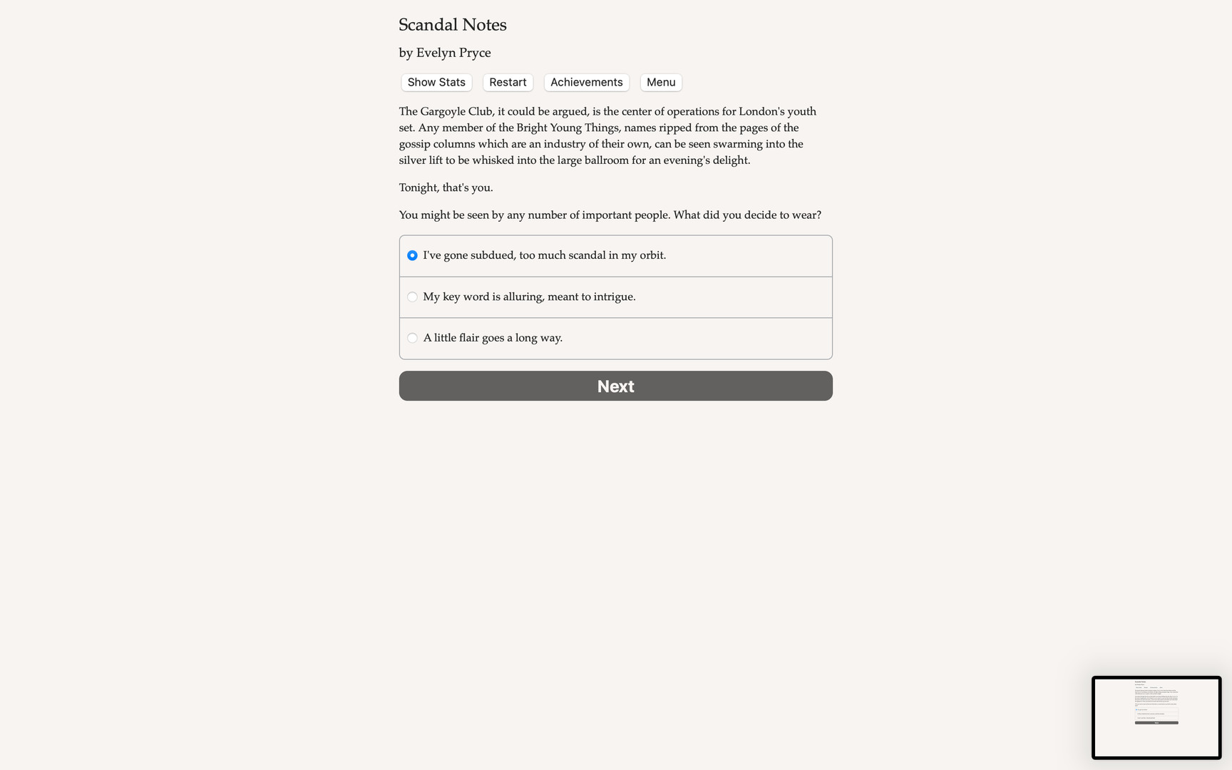 Scandal Notes Demo #0