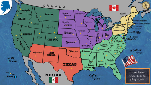 Maps: U.S.A. game for Linux 1