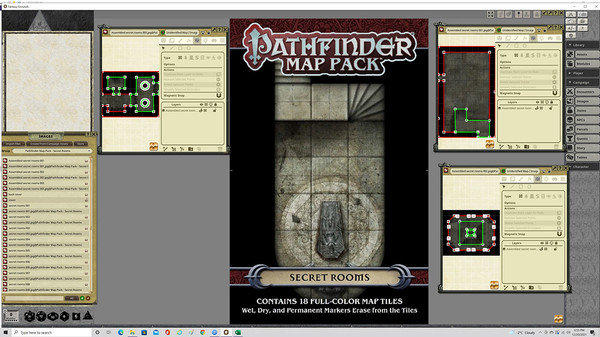 Fantasy Grounds - Pathfinder RPG - Map Pack: Secret Rooms