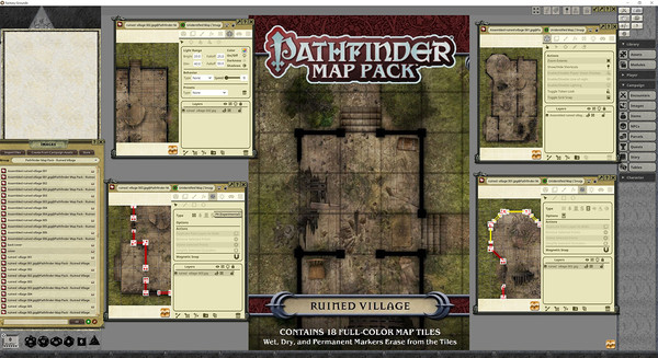 Fantasy Grounds - Pathfinder RPG - Map Pack - Ruined Village for steam Fantasy Grounds - Pathfinder RPG - Map Pack - Ruined Village for steam