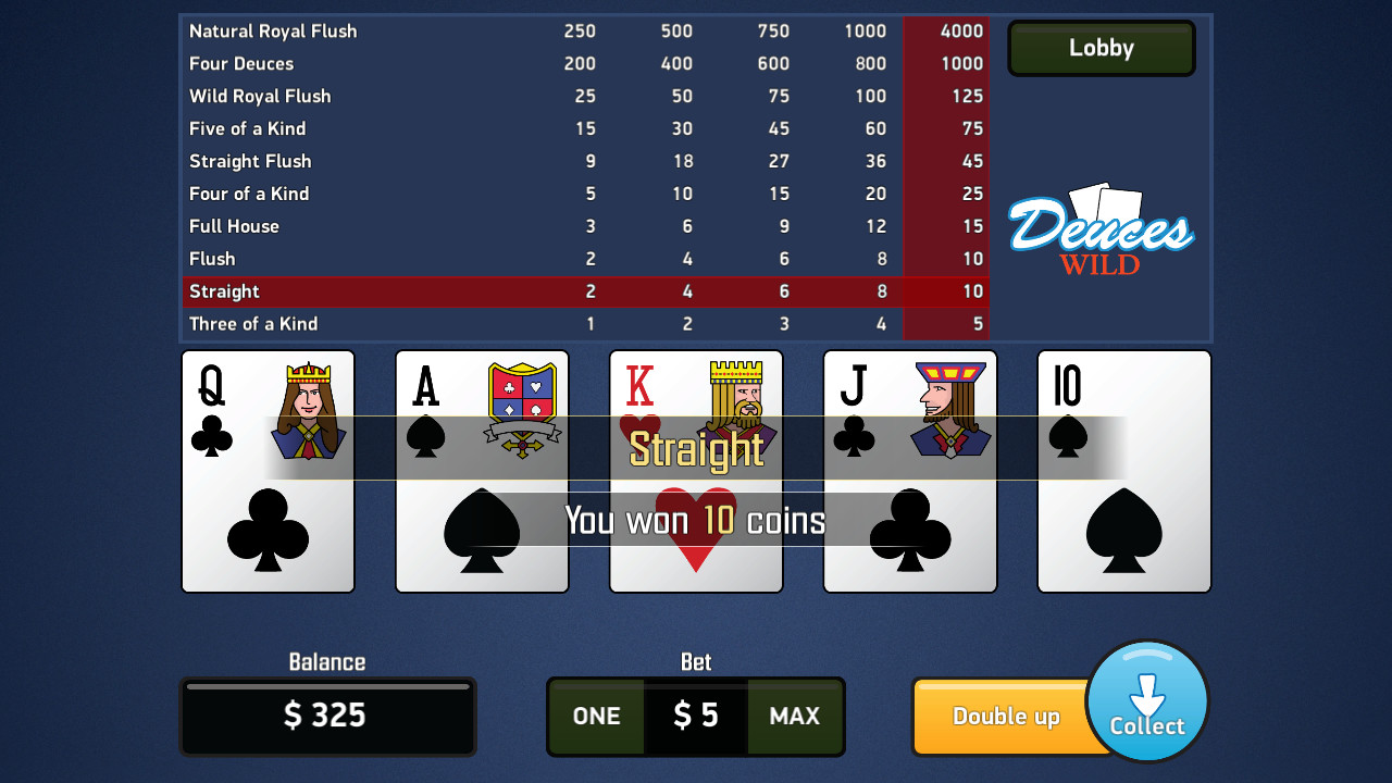 Deuces Wild Video Poker on Steam