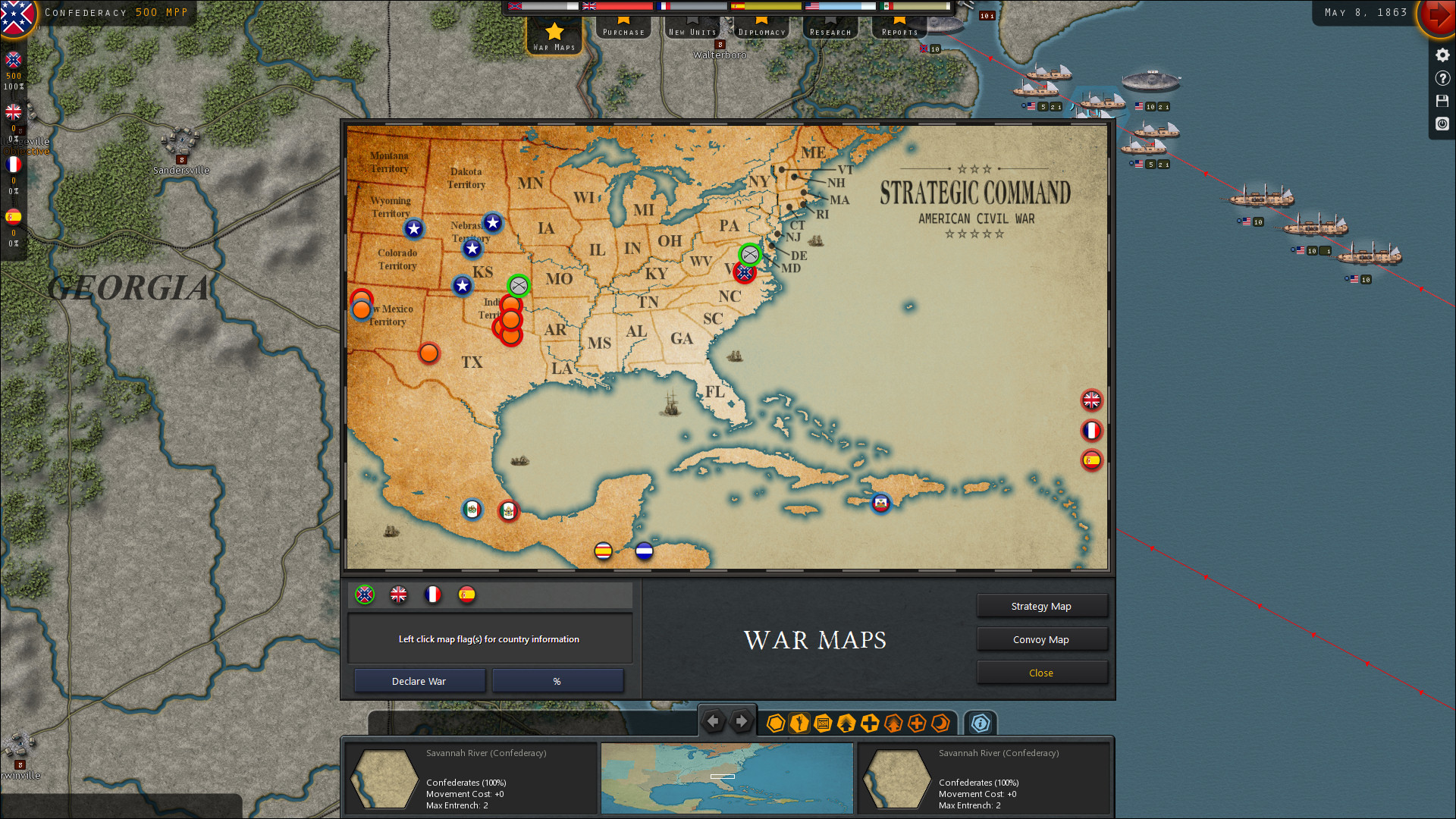 Jeu Vidéo The Civil War (stratégie/RTS) - Version PC Big Box 1995, En Français, état Correct