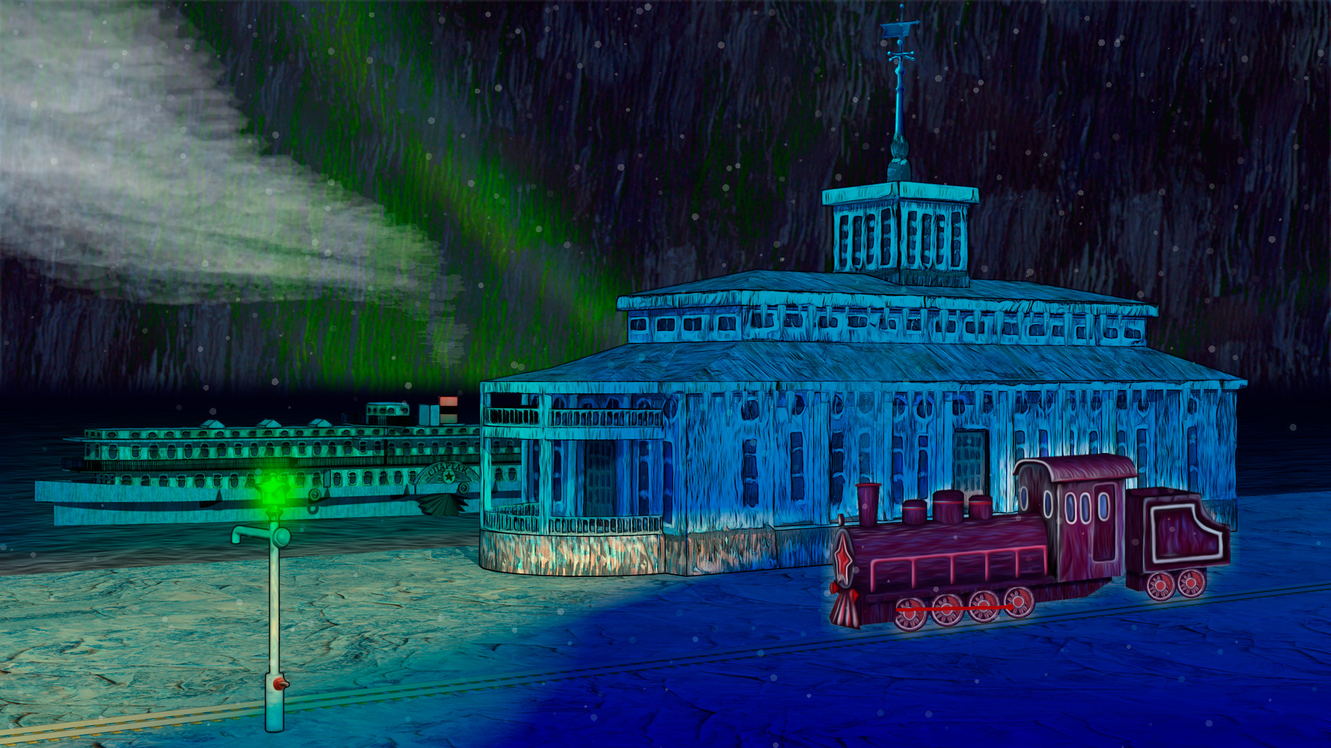 Norgame. Polar night city. Demo #5