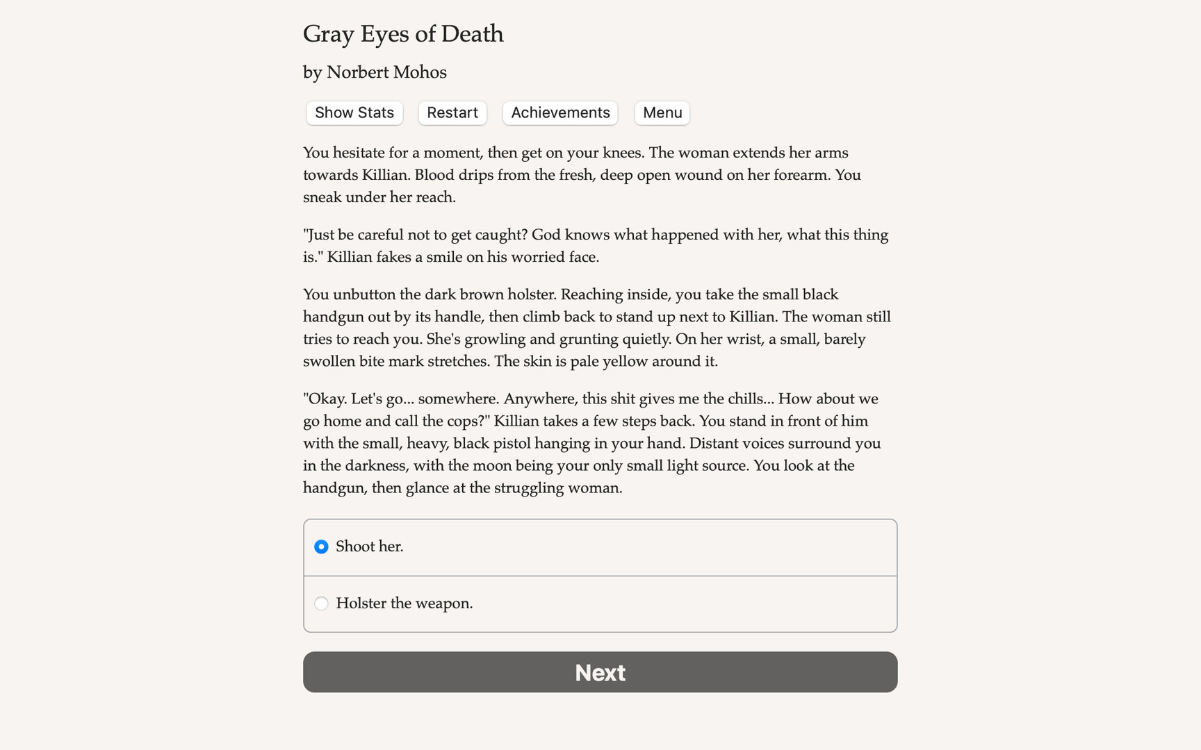 Grey Eyes of Death screenshot 1