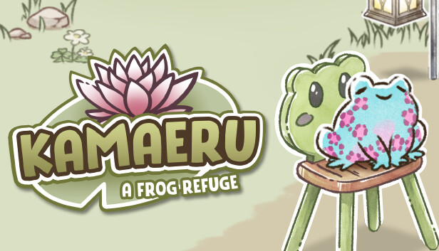 Capsule image of "Kamaeru: A Frog Refuge" which used RoboStreamer for Steam Broadcasting