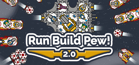 Steam header art for Run Build Pew!