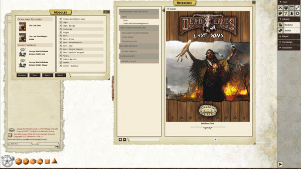 Fantasy Grounds - Deadlands Reloaded: The Last Sons